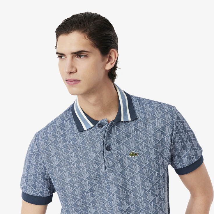 Мужское поло Lacoste Classic Fit с монограммой