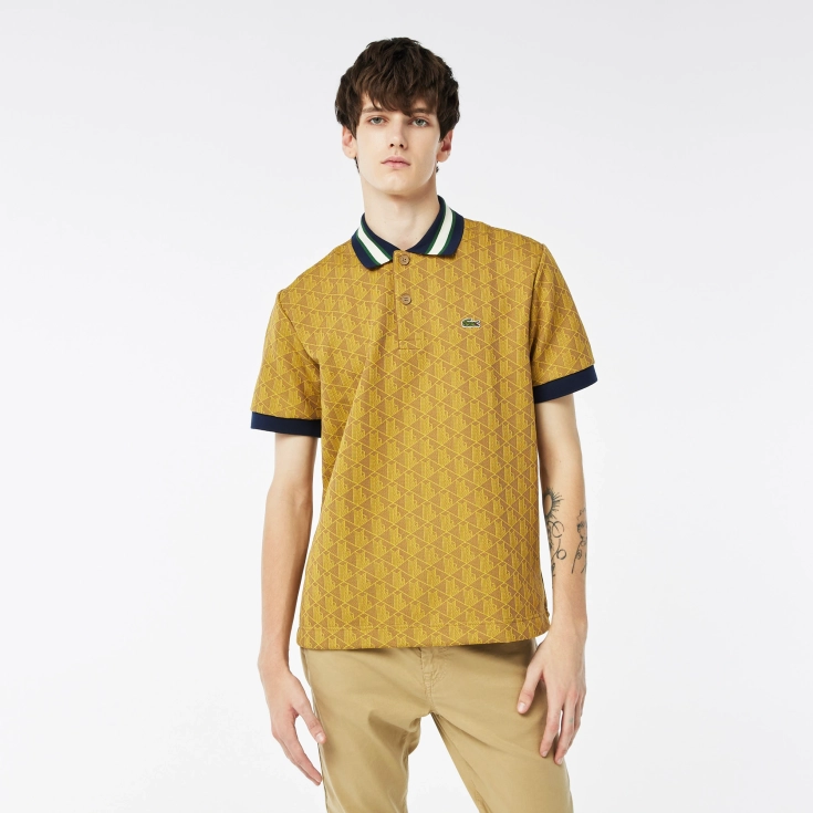 Мужское поло Lacoste Classic Fit с монограммой