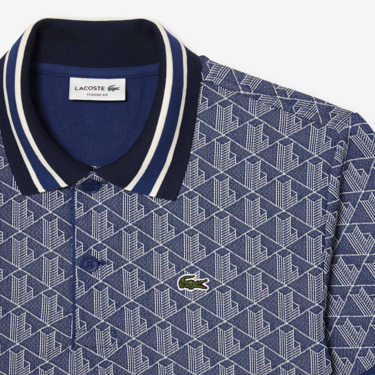Мужское поло Lacoste Classic Fit с монограммой