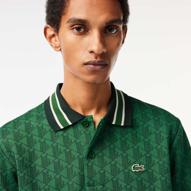 Мужское поло Lacoste Classic Fit с монограммой