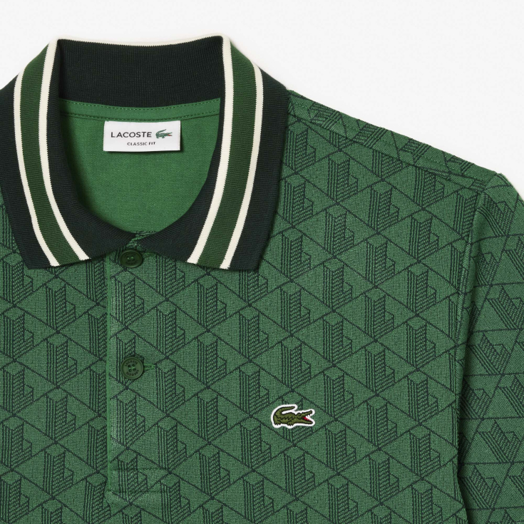 Мужское поло Lacoste Classic Fit с монограммой