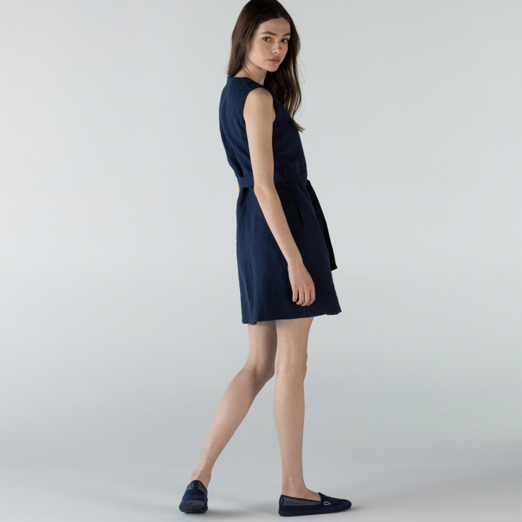 Женское платье Lacoste без рукавов с круглым вырезом