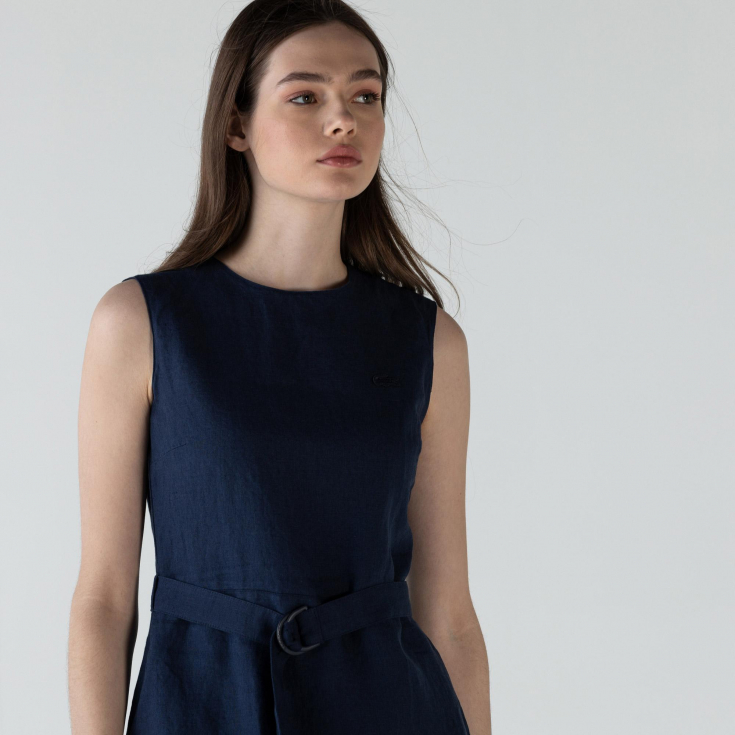 Женское платье Lacoste без рукавов с круглым вырезом