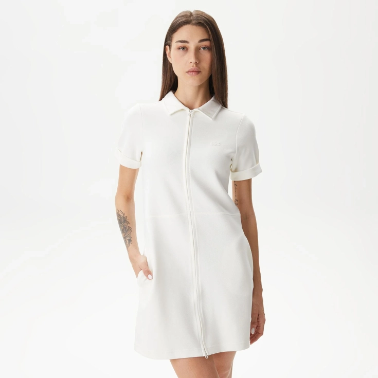 Платье Lacoste на молнии с воротником поло