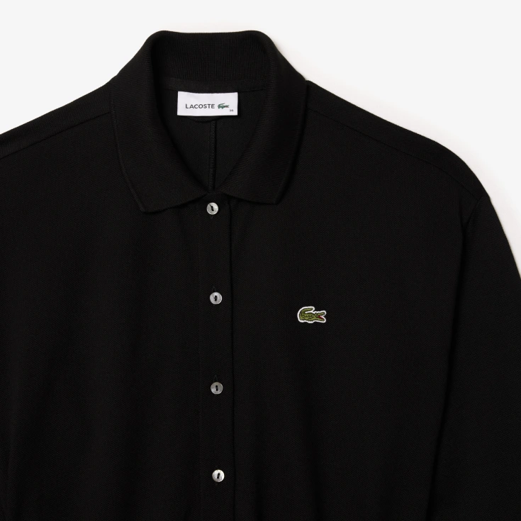 Женское платье Lacoste на пуговицах с длинным рукавом