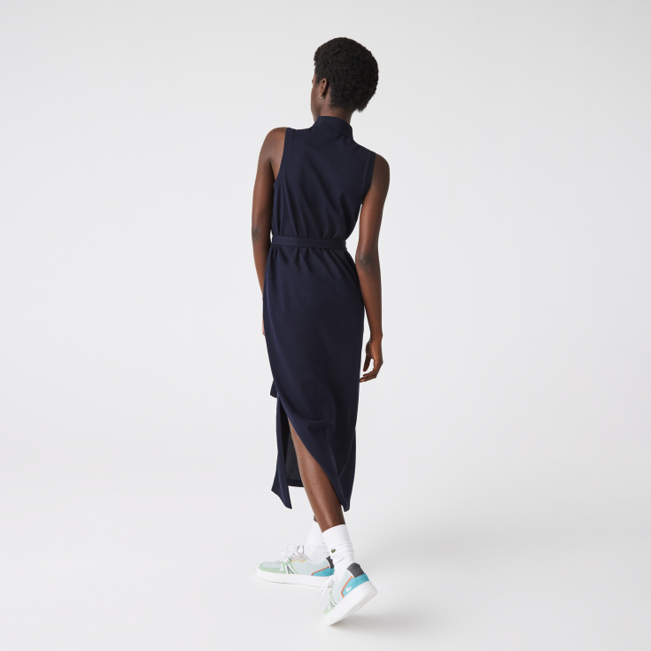 Женское платье-поло Lacoste с поясом