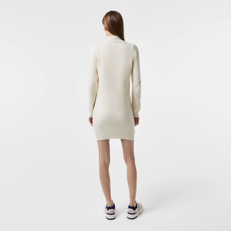 Женское платье Lacoste с высоким воротом на молнии