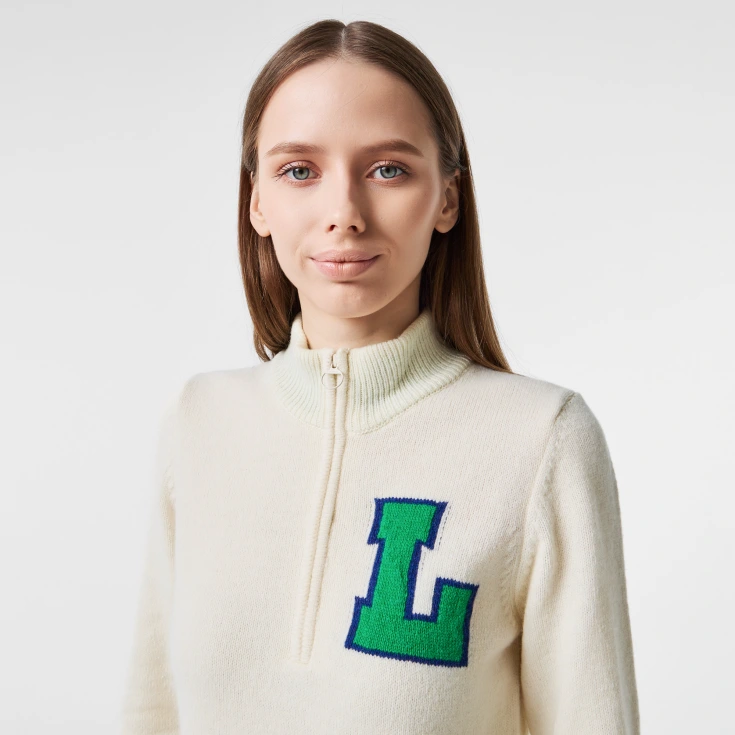 Женское платье Lacoste с высоким воротом на молнии