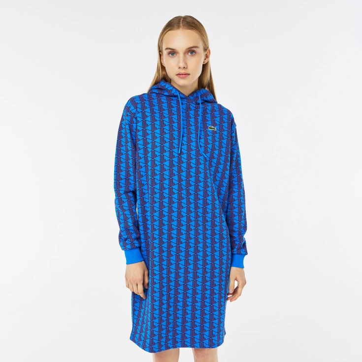 Платье Lacoste Regular Fit с длинными рукавами и капюшоном