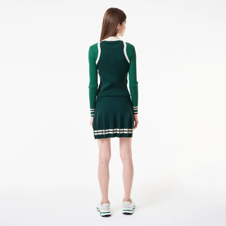 Женское эластичное платье Lacoste с длинным рукавом