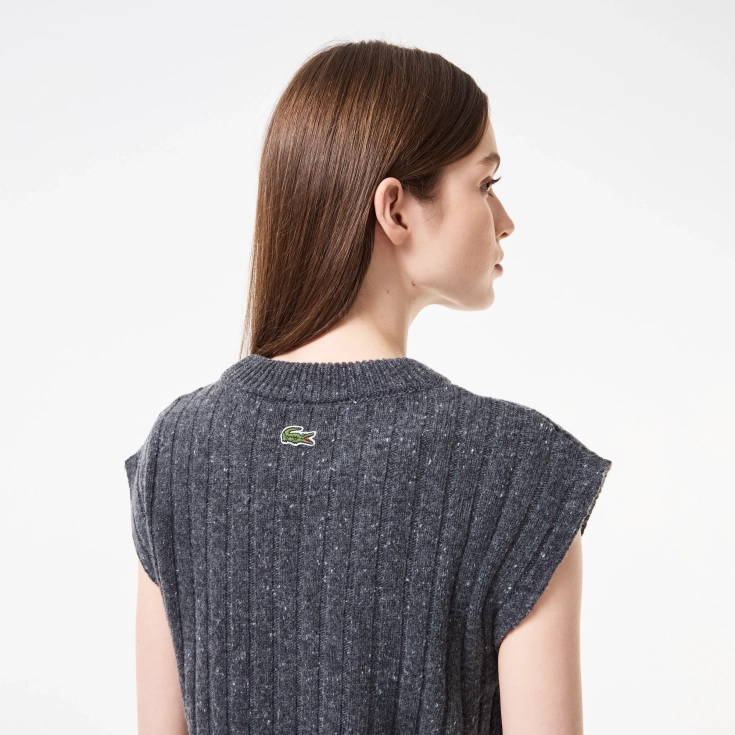 Женское обтягивающее шерстяное платье Lacoste