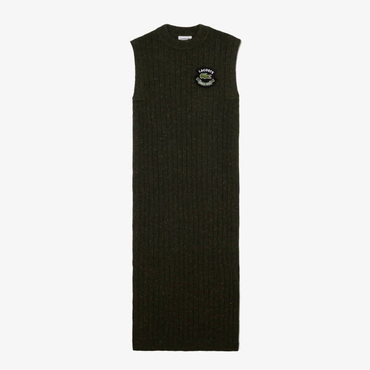 Женское обтягивающее шерстяное платье Lacoste