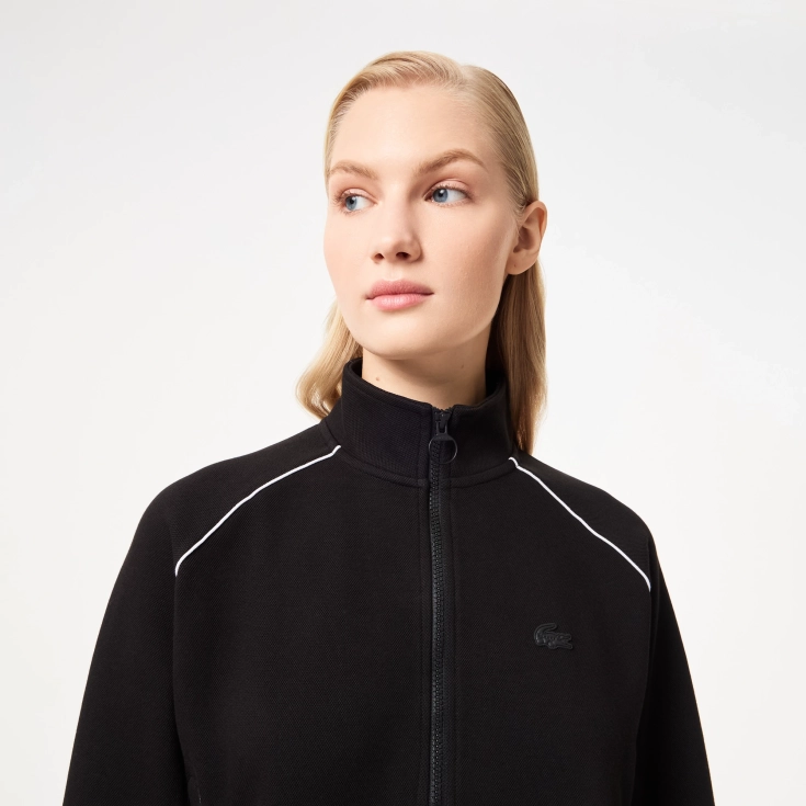 Женское плиссированное платье-толстовка Lacoste на молнии