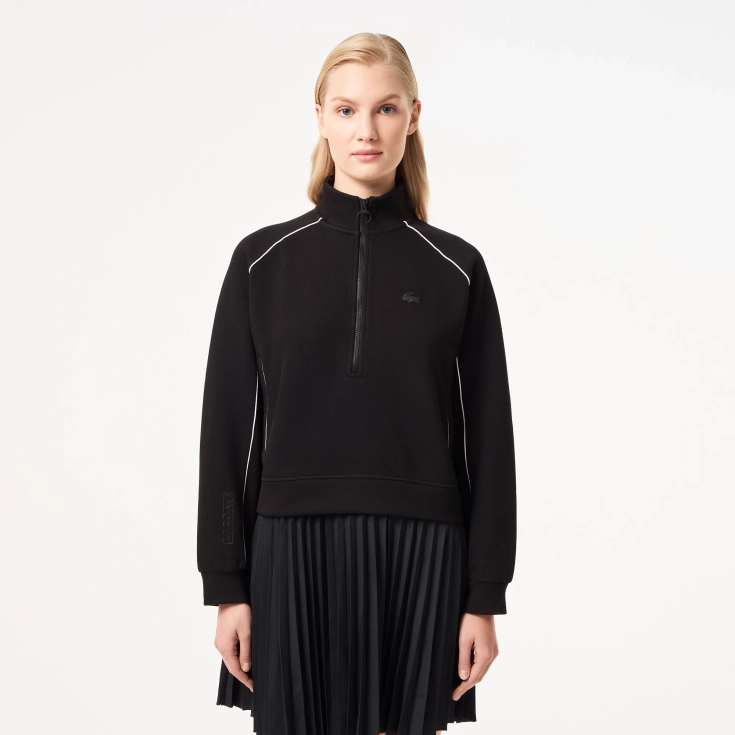 Женское плиссированное платье-толстовка Lacoste на молнии