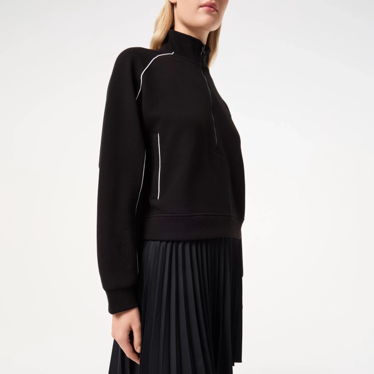 Женское плиссированное платье-толстовка Lacoste на молнии