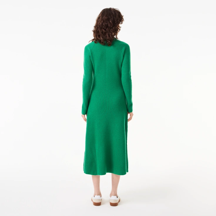 Женское шерстяное платье Lacoste с длинным рукавом