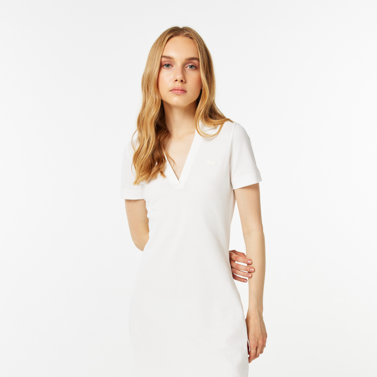Женское платье Lacoste с v-образным вырезом