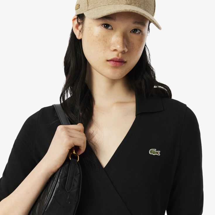 Эластичное хлопковое платье Lacoste