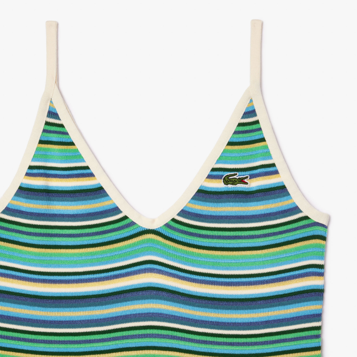 Женское длинное платье Lacoste в полоску