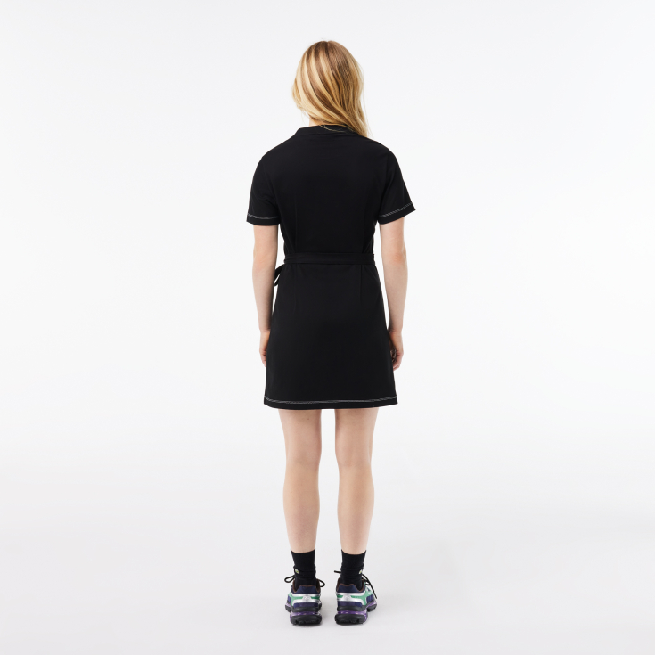 Платье Lacoste OVERSIZED с поясом и коротким рукавом