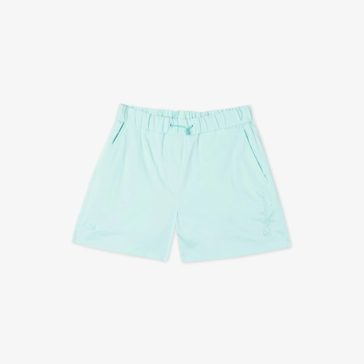 Женские короткие однотонные шорты Lacoste