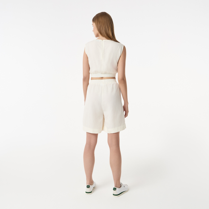 Женские шорты Lacoste из смеси льна