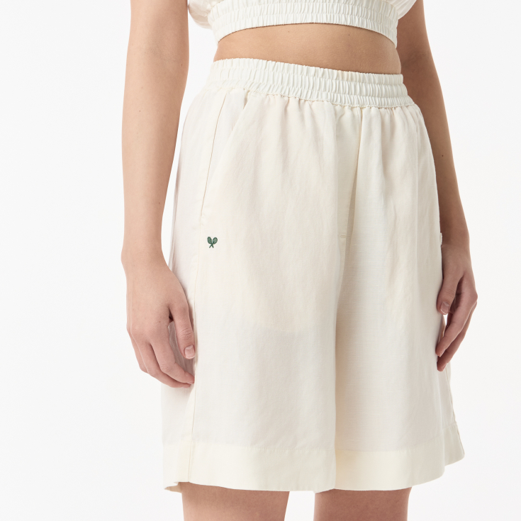 Женские шорты Lacoste из смеси льна