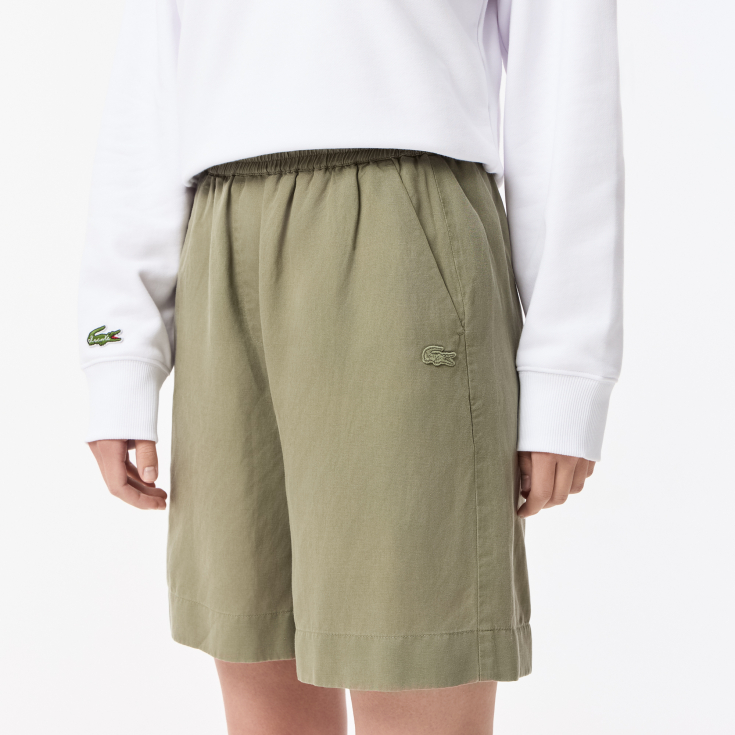 Женские шорты Lacoste из смеси льна