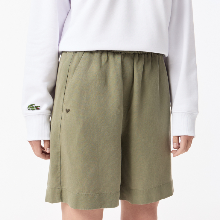 Женские шорты Lacoste из смеси льна