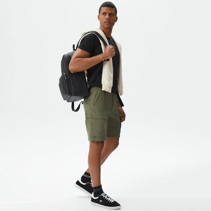 Мужские шорты Lacoste из смеси хлопка и льна