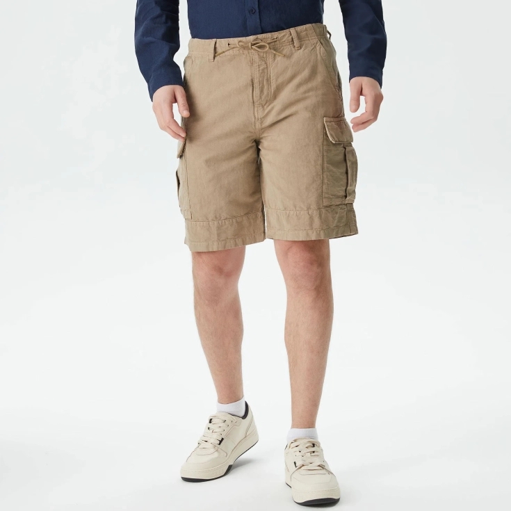 Мужские шорты Lacoste из хлопка и льна