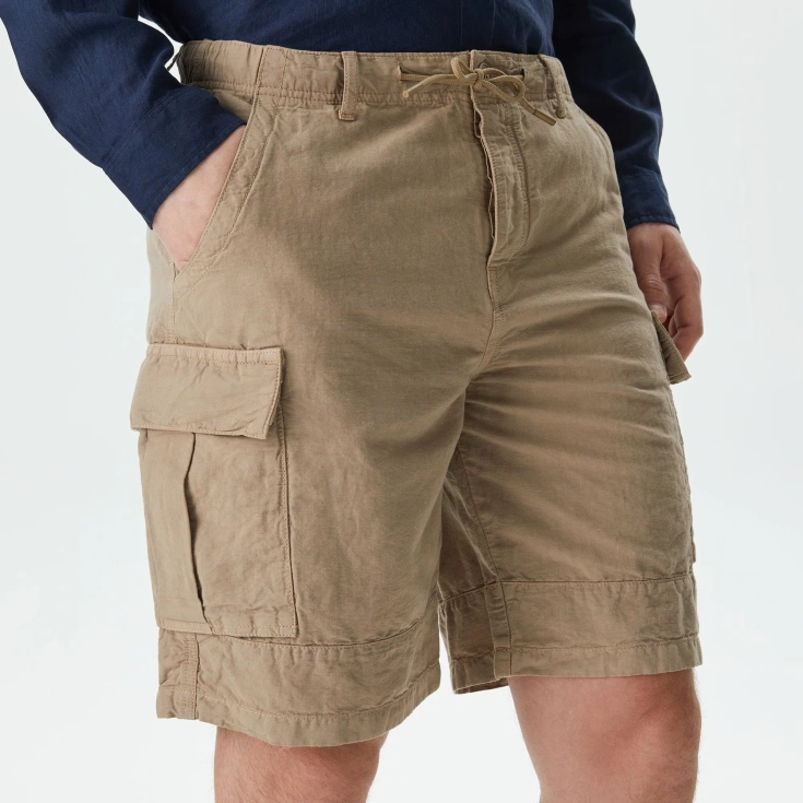 Мужские шорты Lacoste из хлопка и льна