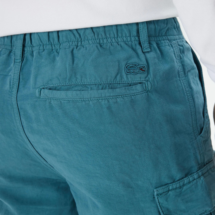 Мужские шорты Lacoste из хлопка и льна