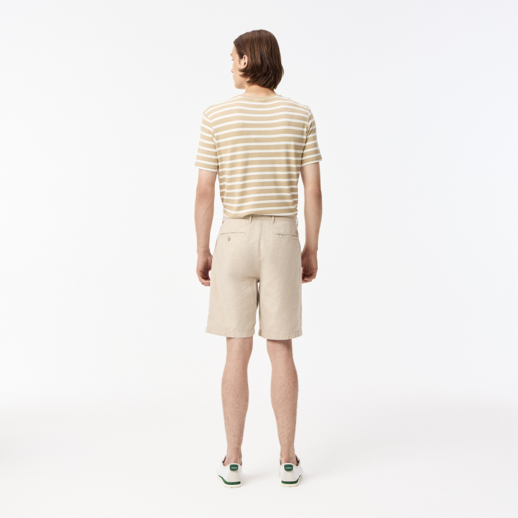 Мужские шорты Lacoste из смеси хлопка и льна