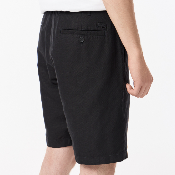 Мужские шорты Lacoste из смеси хлопка и льна