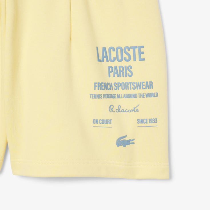 Женские плиссированные флисовые шорты Lacoste