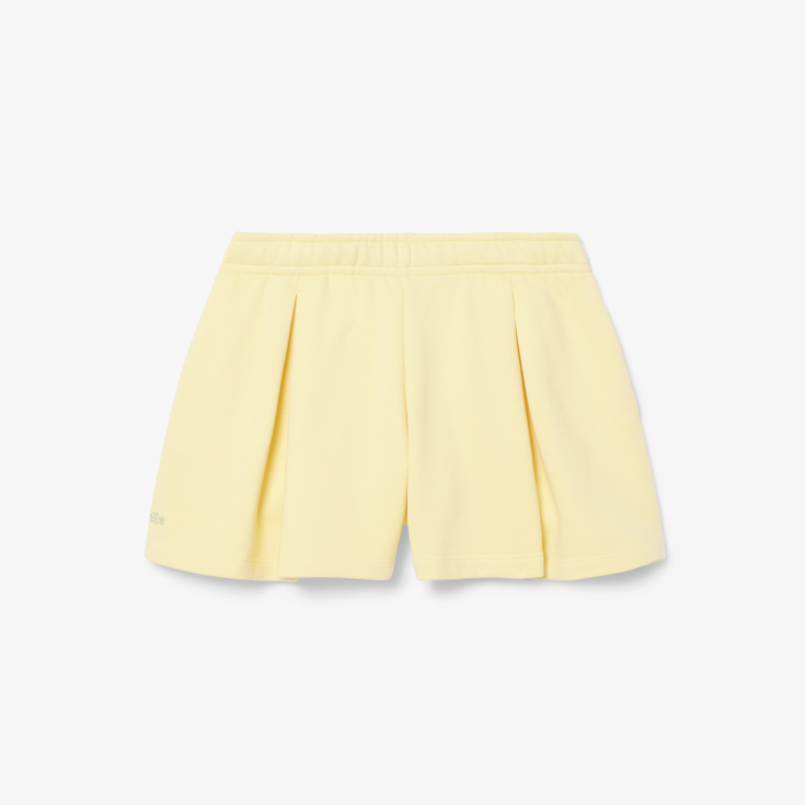 Женские плиссированные флисовые шорты Lacoste