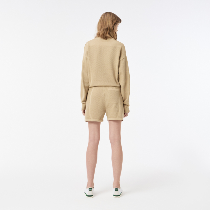 Женские рельефные шорты Lacoste из смеси хлопка