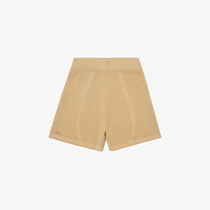 Женские рельефные шорты Lacoste из смеси хлопка