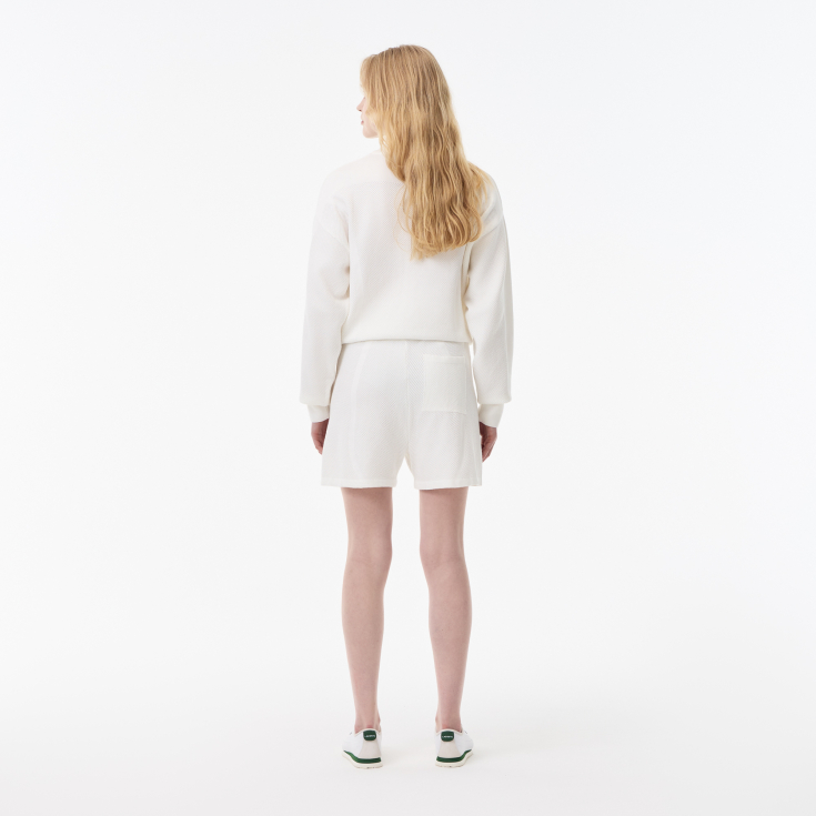 Женские рельефные шорты Lacoste из смеси хлопка