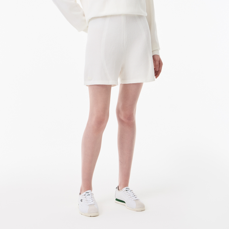 Женские рельефные шорты Lacoste из смеси хлопка