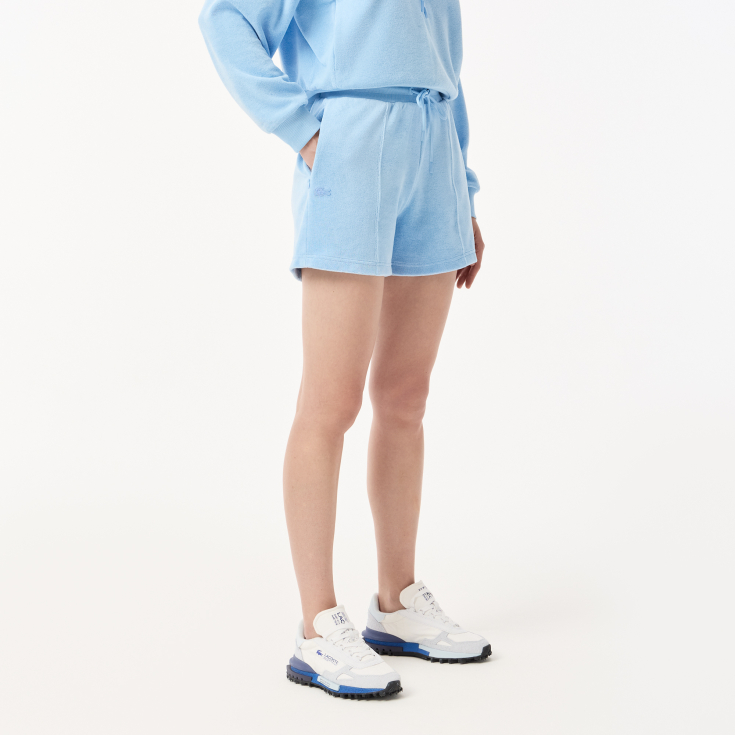 Женские короткие спортивные шорты Lacoste