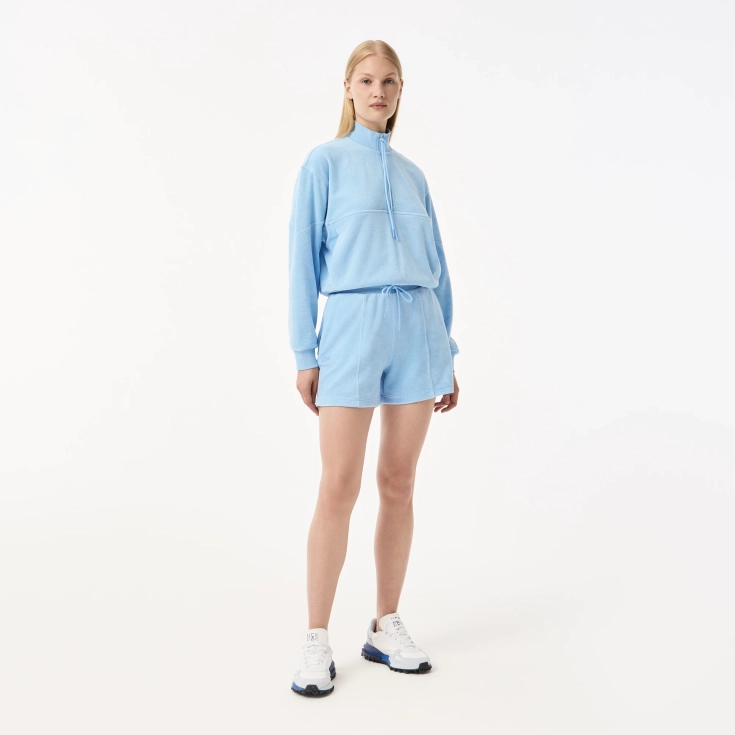 Женские короткие спортивные шорты Lacoste