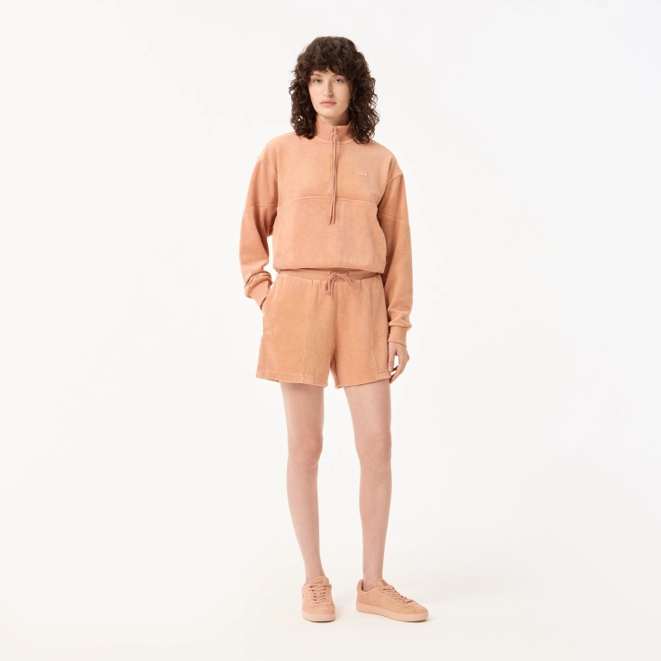 Женские короткие спортивные шорты Lacoste