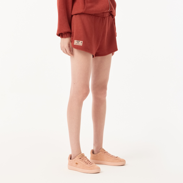 Короткие шорты Lacoste с эффектом стирки