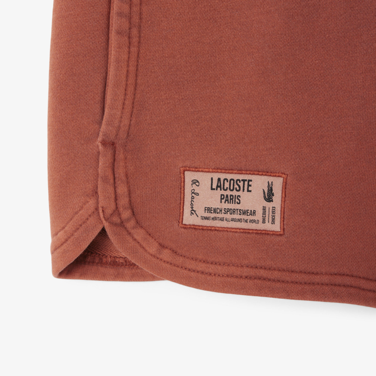 Короткие шорты Lacoste с эффектом стирки
