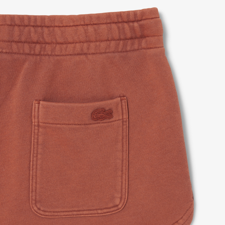 Короткие шорты Lacoste с эффектом стирки