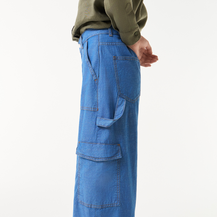 Женские прямые джинсовые брюки Lacoste Loose Fit