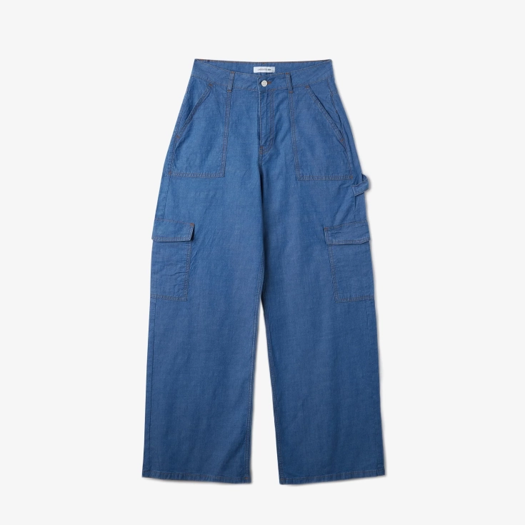 Женские прямые джинсовые брюки Lacoste Loose Fit