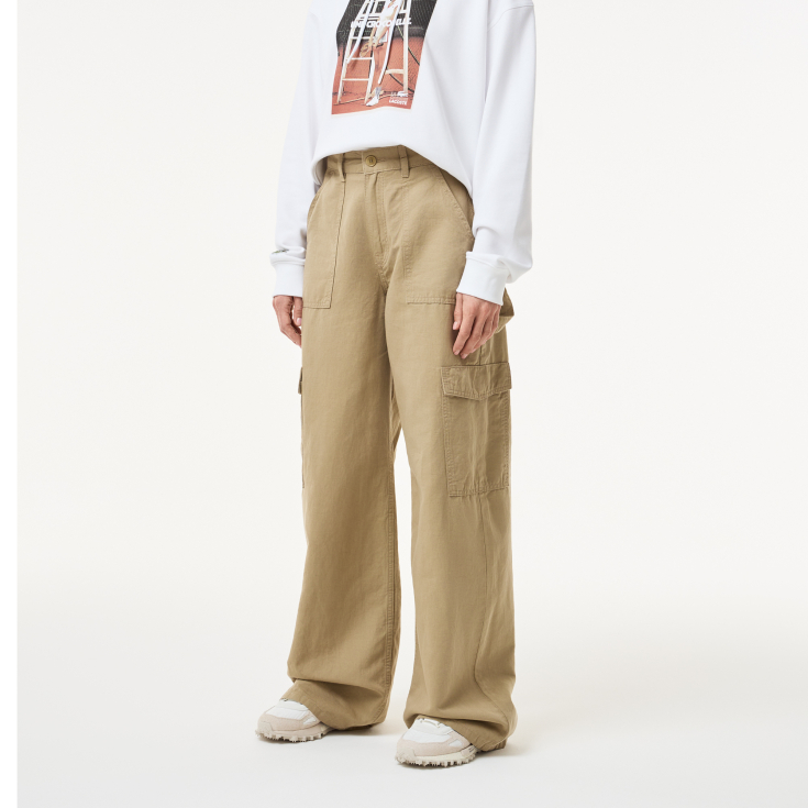 Женские прямые джинсовые брюки Lacoste Loose Fit